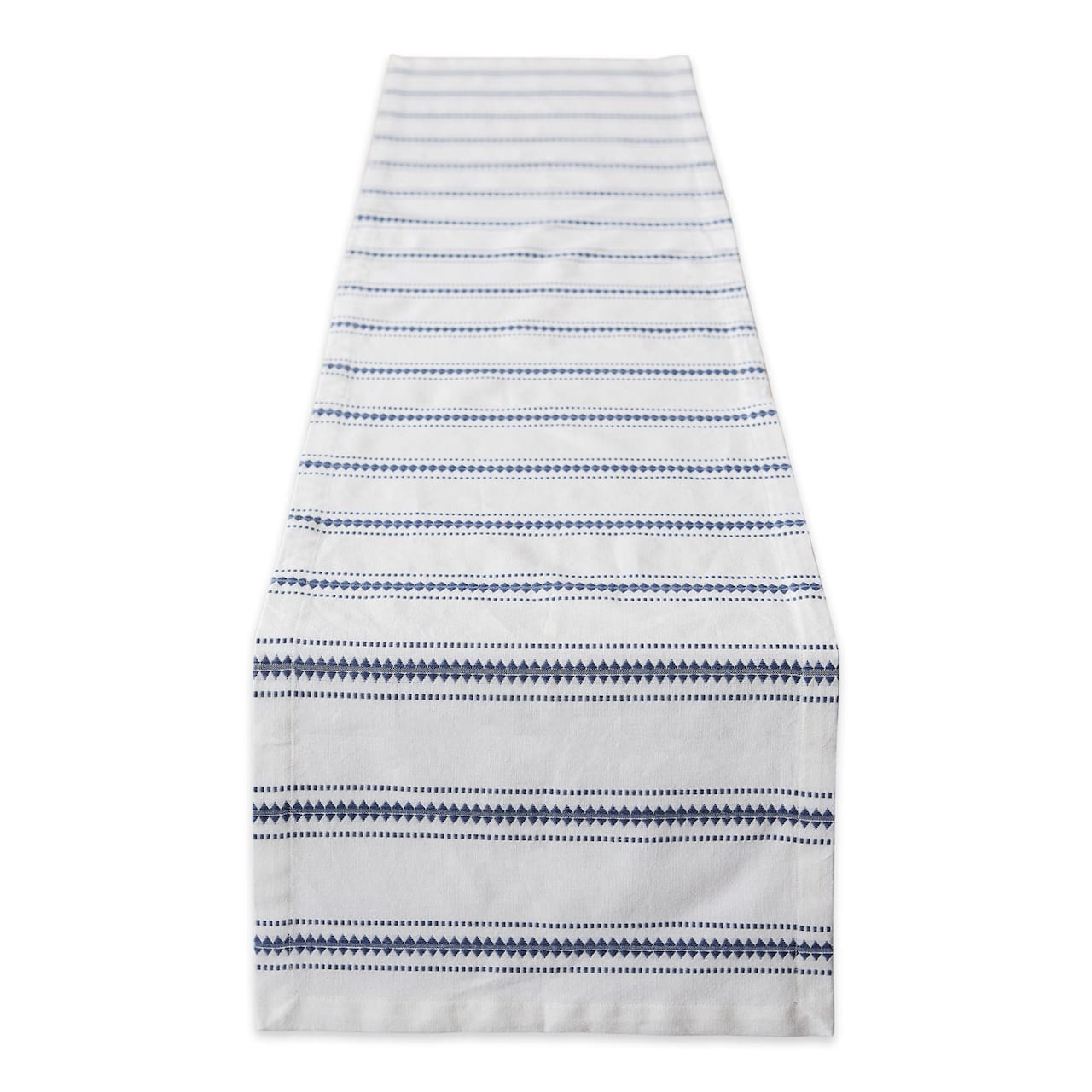 DII® 108" French Blue Zig Dobby Stripe Table Runner